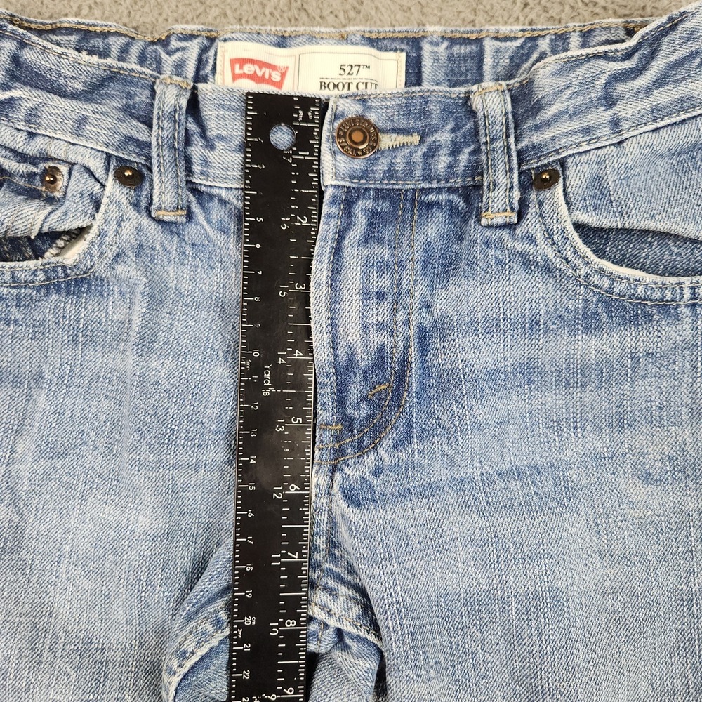 Levi's 527 Slim Bootcut Boys 10 Regular 25x25 Jeans Cotton‎ Denim Light Wash - Picture 4 of 11